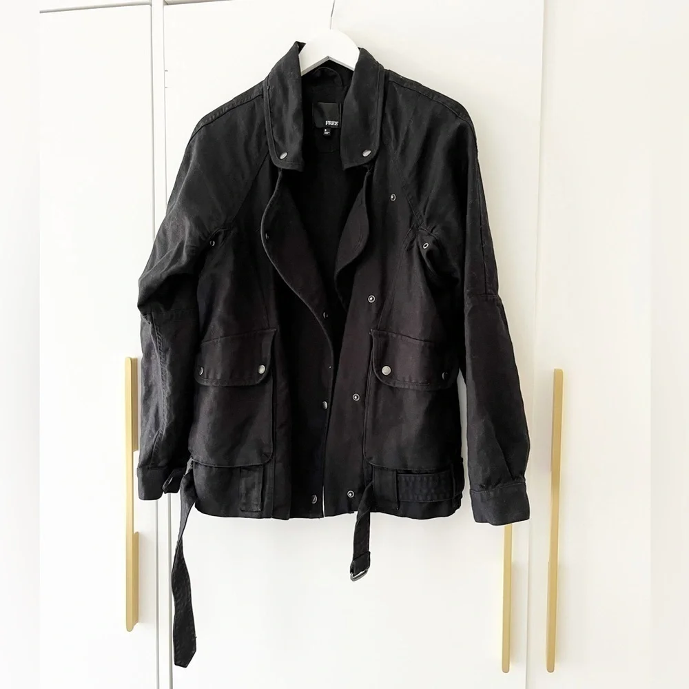 Wilfred Free Raydar Linen/Cotton Moto Jacket - Picture 4 of 11